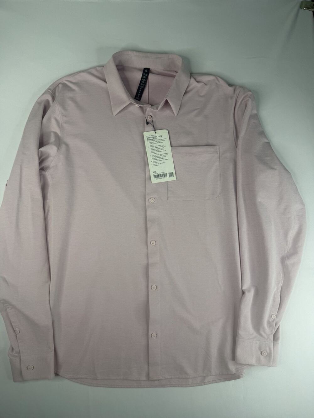 LULULEMON Pink Long Sleeve Button Down Commission Shirt XXL NWT